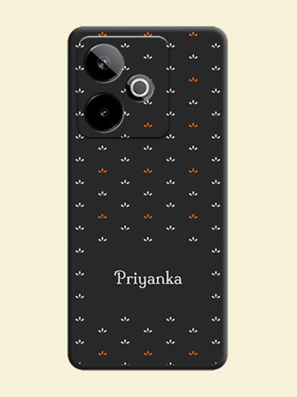 Simple Pattern With Custom Text On Space Black Custom Soft Matte Mobile Back Cover - Realme GT 7T 5G