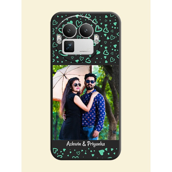 Sea Green Indefinite Love Pattern on Photo On Space Black Custom Soft Matte Mobile Back Cover - Realme GT 8 Pro Sea Green Indefinite Love Pattern on Photo On Space Black Custom Soft Matte Mobile Back Cover - Realme GT 8 Pro