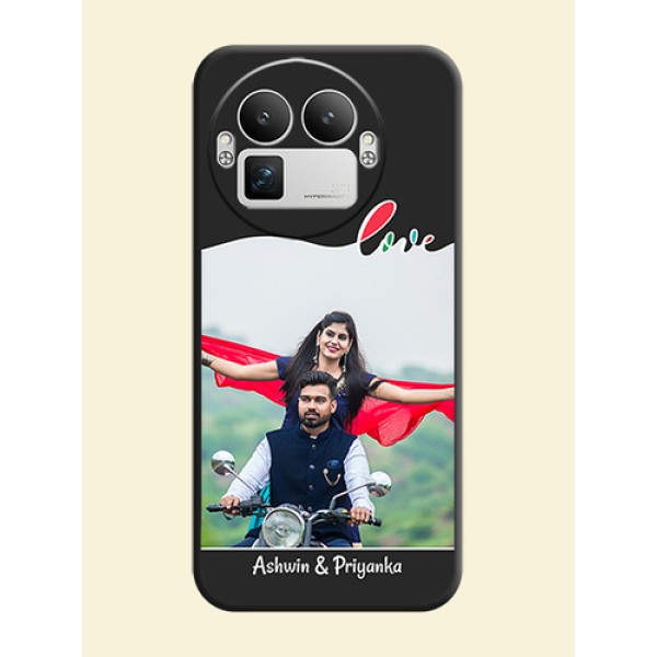 Fall in Love Pattern with Picture on Photo On Space Black Custom Soft Matte Mobile Back Cover - Realme GT 8 Pro Fall in Love Pattern with Picture on Photo On Space Black Custom Soft Matte Mobile Back Cover - Realme GT 8 Pro