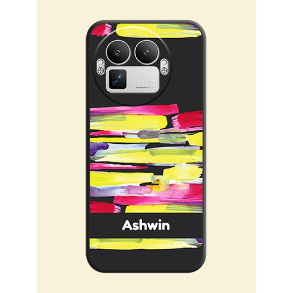 Brush Coloured On Space Black Custom Soft Matte Mobile Back Cover - Realme GT 8 Pro Brush Coloured On Space Black Custom Soft Matte Mobile Back Cover - Realme GT 8 Pro