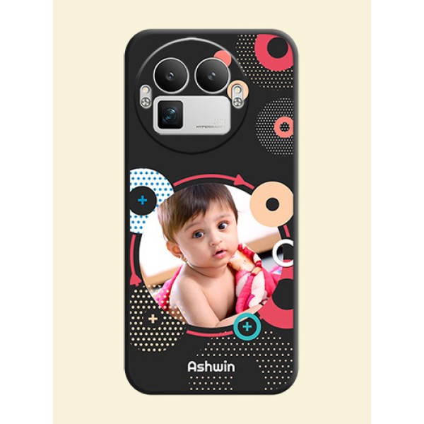 Multicoloured Round Image On Space Black Custom Soft Matte Mobile Back Cover - Realme GT 8 Pro Multicoloured Round Image On Space Black Custom Soft Matte Mobile Back Cover - Realme GT 8 Pro