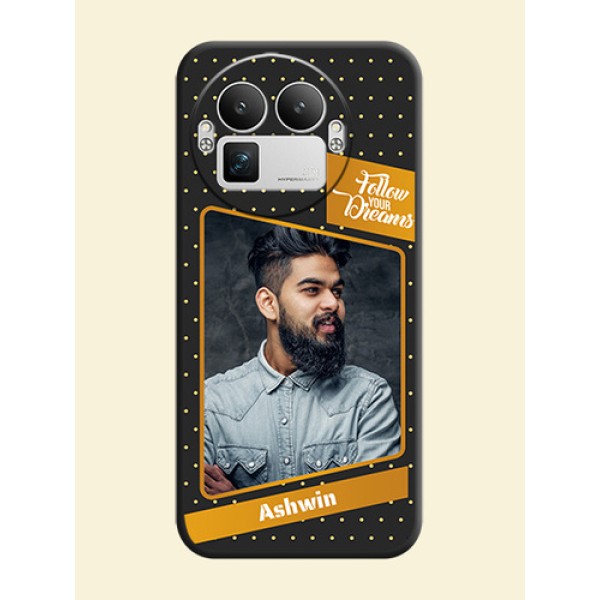 Follow Your Dreams with White Dots On Space Black Custom Soft Matte Mobile Back Cover - Realme GT 8 Pro
