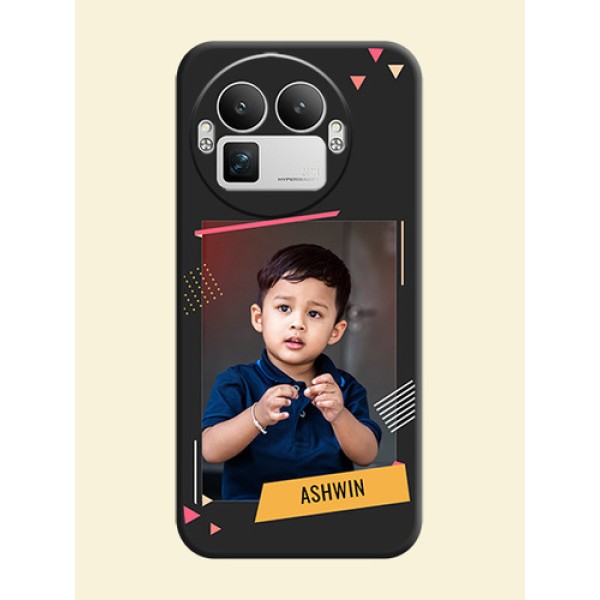 Photo Frame with Triangle Small Dots on Photo On Space Black Custom Soft Matte Mobile Back Cover - Realme GT 8 Pro Photo Frame with Triangle Small Dots on Photo On Space Black Custom Soft Matte Mobile Back Cover - Realme GT 8 Pro