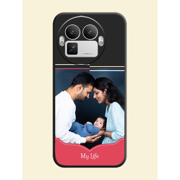 Classic Plain Design with Name On Space Black Custom Soft Matte Mobile Back Cover - Realme GT 8 Pro Classic Plain Design with Name On Space Black Custom Soft Matte Mobile Back Cover - Realme GT 8 Pro