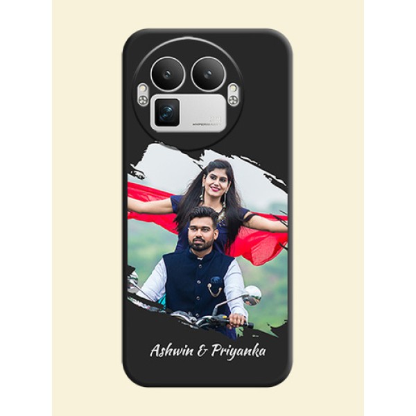 Grunge Brush Strokes on Photo On Space Black Custom Soft Matte Mobile Back Cover - Realme GT 8 Pro Grunge Brush Strokes on Photo On Space Black Custom Soft Matte Mobile Back Cover - Realme GT 8 Pro