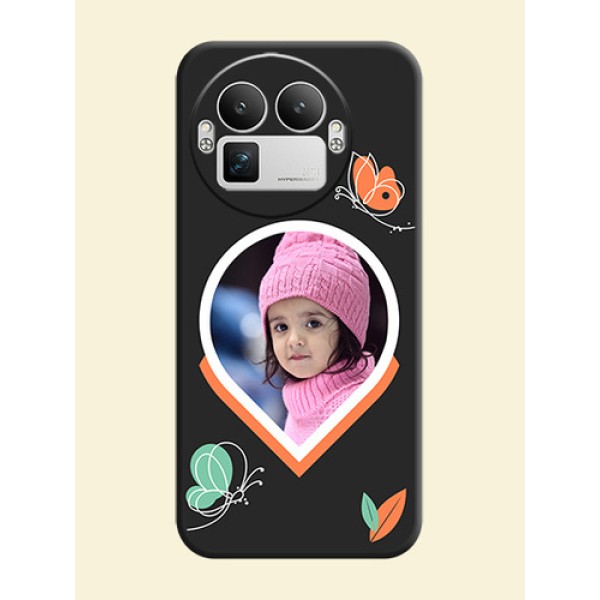 Upload Pic With Simple Butterly Design On Space Black Custom Soft Matte Mobile Back Cover - Realme GT 8 Pro Upload Pic With Simple Butterly Design On Space Black Custom Soft Matte Mobile Back Cover - Realme GT 8 Pro