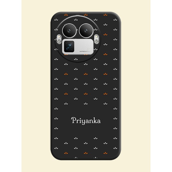 Simple Pattern With Custom Text On Space Black Custom Soft Matte Mobile Back Cover - Realme GT 8 Pro Simple Pattern With Custom Text On Space Black Custom Soft Matte Mobile Back Cover - Realme GT 8 Pro