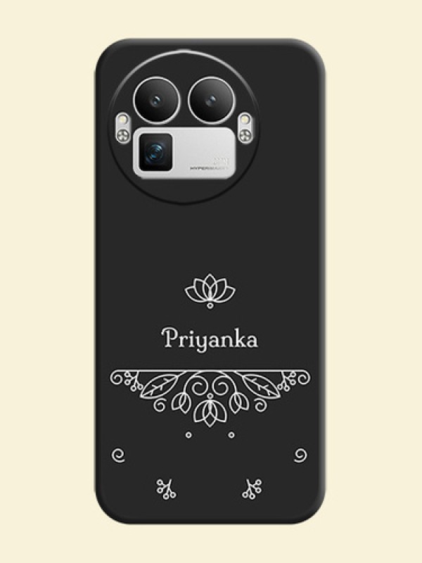 Lotus Garden Custom Text On Space Black Custom Soft Matte Mobile Back Cover - Realme GT 8 Pro