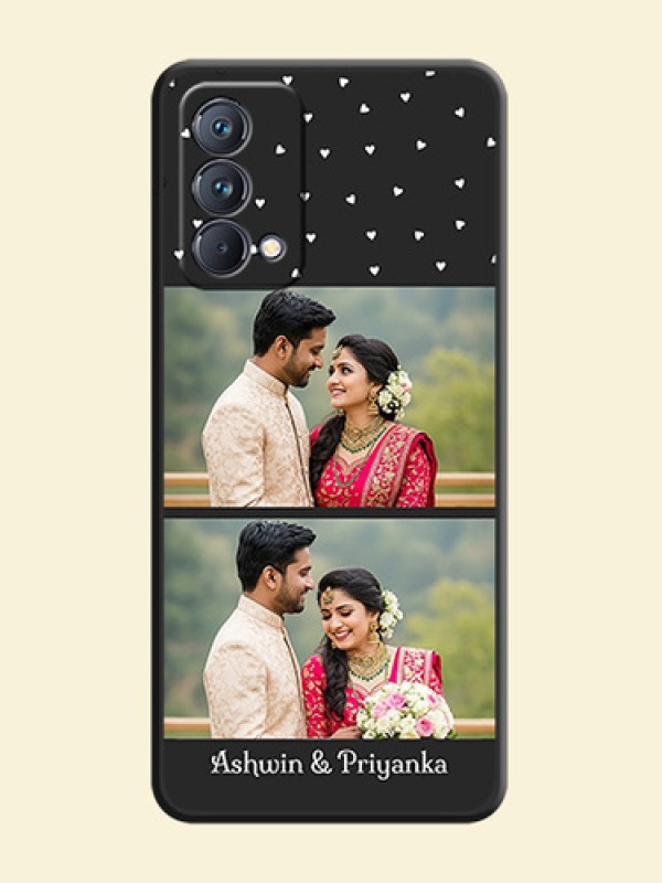 Miniature Love Symbols with Name on Space Black Custom Soft Matte Back Cover - Realme GT Master