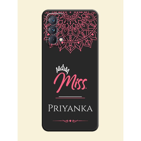 Mrs Name with Floral Design on Space Black Personalized Soft Matte Phone Covers - Realme GT Master Mrs Name with Floral Design on Space Black Personalized Soft Matte Phone Covers - Realme GT Master