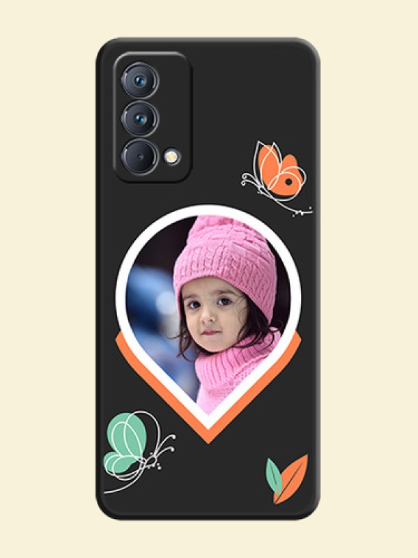 Upload Pic With Simple Butterly Design On Space Black Personalized Soft Matte Phone Covers -Realme Gt Master