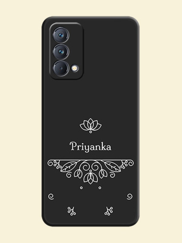Lotus Garden Custom Text On Space Black Personalized Soft Matte Phone Covers -Realme Gt Master