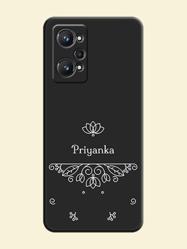 Lotus Garden Custom Text On Space Black Personalized Soft Matte Phone Covers -Realme Gt Neo 2 5G