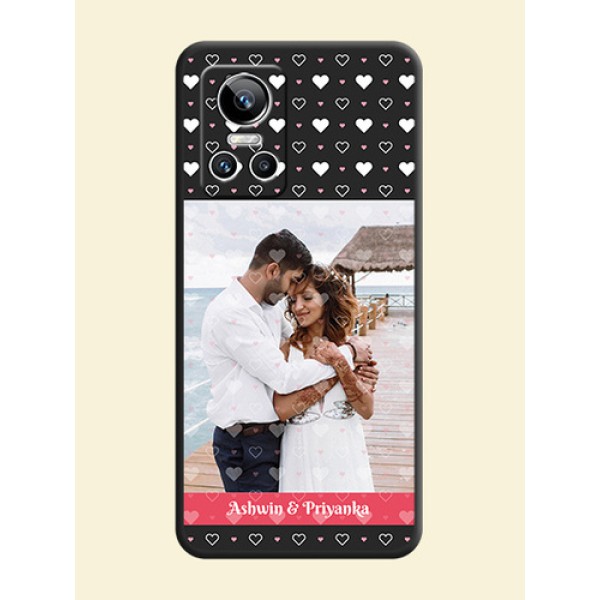 White Color Love Symbols with Text Design on Photo on Space Black Soft Matte Phone Cover - Realme GT Neo 3 150W White Color Love Symbols with Text Design on Photo on Space Black Soft Matte Phone Cover - Realme GT Neo 3 150W