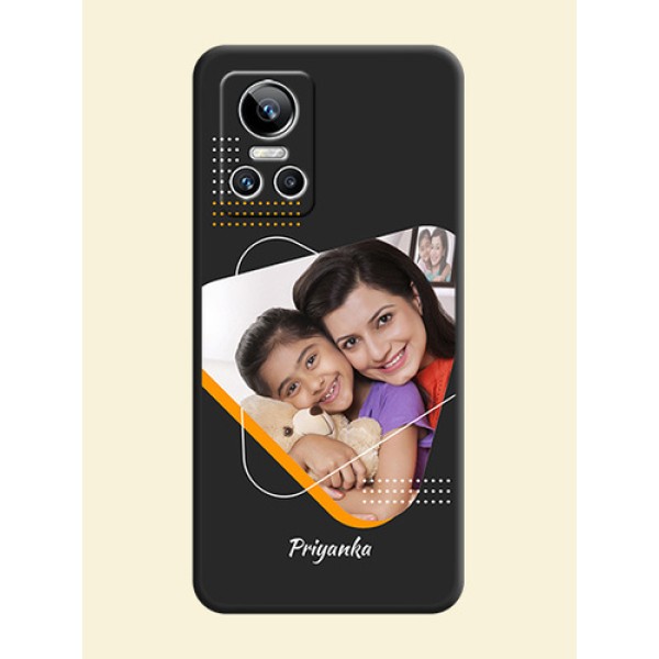 Yellow Triangle on Photo on Space Black Soft Matte Phone Cover - Realme GT Neo 3 150W Yellow Triangle on Photo on Space Black Soft Matte Phone Cover - Realme GT Neo 3 150W