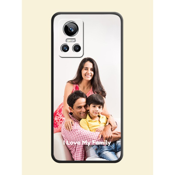 Full Single Pic Upload With Text On Space Black Personalized Soft Matte Phone Covers -Realme Gt Neo 3 150W Full Single Pic Upload With Text On Space Black Personalized Soft Matte Phone Covers -Realme Gt Neo 3 150W