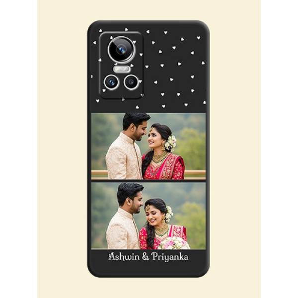 Miniature Love Symbols with Name on Space Black Custom Soft Matte Back Cover - Realme GT Neo 3 Miniature Love Symbols with Name on Space Black Custom Soft Matte Back Cover - Realme GT Neo 3