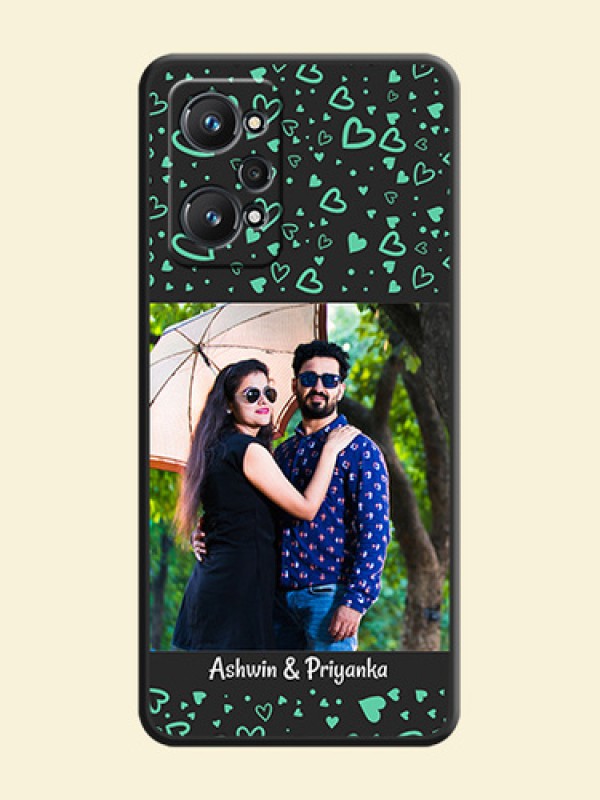 Sea Green Indefinite Love Pattern on Photo on Space Black Soft Matte Mobile Cover - Realme GT Neo 3T