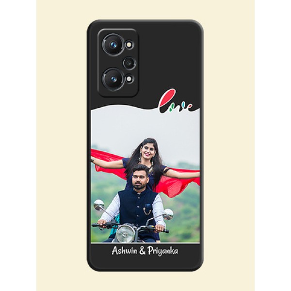 Fall in Love Pattern with Picture on Photo on Space Black Soft Matte Mobile Case - Realme GT Neo 3T Fall in Love Pattern with Picture on Photo on Space Black Soft Matte Mobile Case - Realme GT Neo 3T