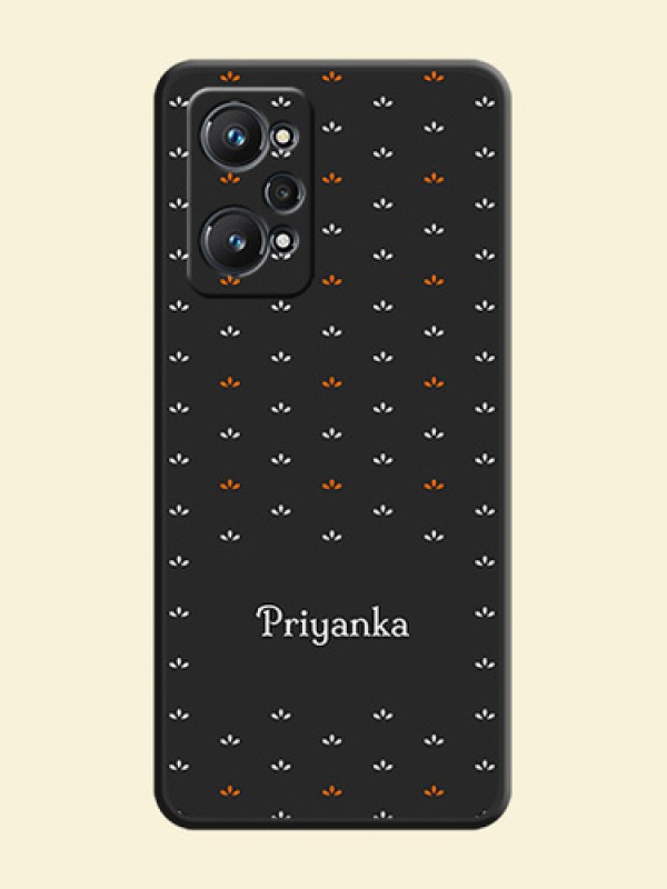 Simple Pattern With Custom Text On Space Black Personalized Soft Matte Phone Covers -Realme Gt Neo 3T