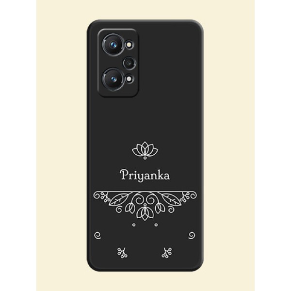 Lotus Garden Custom Text On Space Black Personalized Soft Matte Phone Covers -Realme Gt Neo 3T Lotus Garden Custom Text On Space Black Personalized Soft Matte Phone Covers -Realme Gt Neo 3T