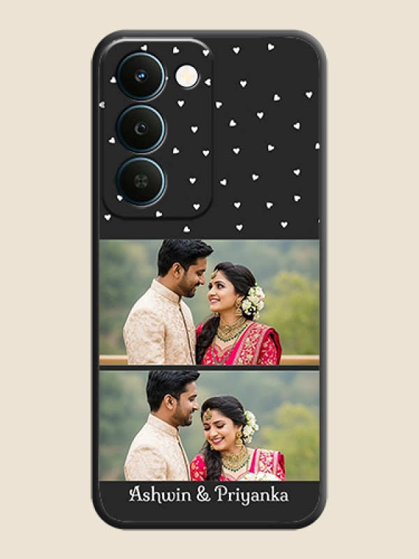 Miniature Love Symbols with Name On Space Black Custom Soft Matte Mobile Back Cover - Realme Narzo 100 Lite 5G