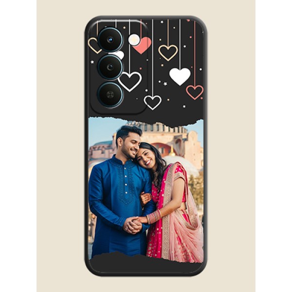 Love Hangings with Splash Wave Picture On Space Black Custom Soft Matte Mobile Back Cover - Realme Narzo 100 Lite 5G Love Hangings with Splash Wave Picture On Space Black Custom Soft Matte Mobile Back Cover - Realme Narzo 100 Lite 5G