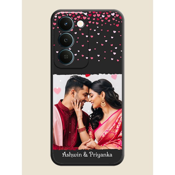 Fall in Love with Your Partner on Photo On Space Black Custom Soft Matte Mobile Back Cover - Realme Narzo 100 Lite 5G Fall in Love with Your Partner on Photo On Space Black Custom Soft Matte Mobile Back Cover - Realme Narzo 100 Lite 5G
