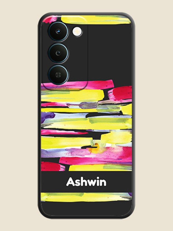 Brush Coloured On Space Black Custom Soft Matte Mobile Back Cover - Realme Narzo 100 Lite 5G
