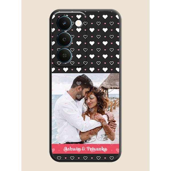 White Color Love Symbols with Text Design on Photo On Space Black Custom Soft Matte Mobile Back Cover - Realme Narzo 100 Lite 5G White Color Love Symbols with Text Design on Photo On Space Black Custom Soft Matte Mobile Back Cover - Realme Narzo 100 Lite 5G