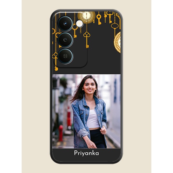 Decorative Design with Text On Space Black Custom Soft Matte Mobile Back Cover - Realme Narzo 100 Lite 5G