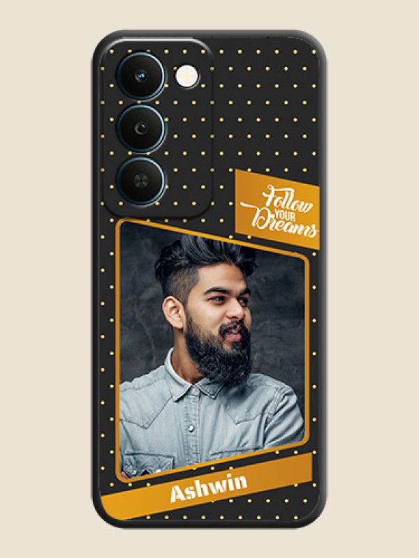 Follow Your Dreams with White Dots On Space Black Custom Soft Matte Mobile Back Cover - Realme Narzo 100 Lite 5G