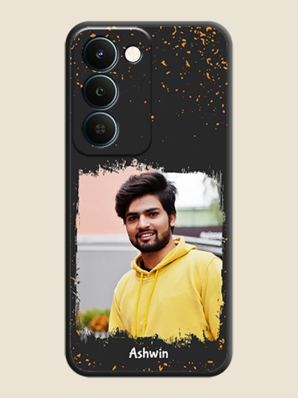 Spray Free Design on Photo On Space Black Custom Soft Matte Mobile Back Cover - Realme Narzo 100 Lite 5G