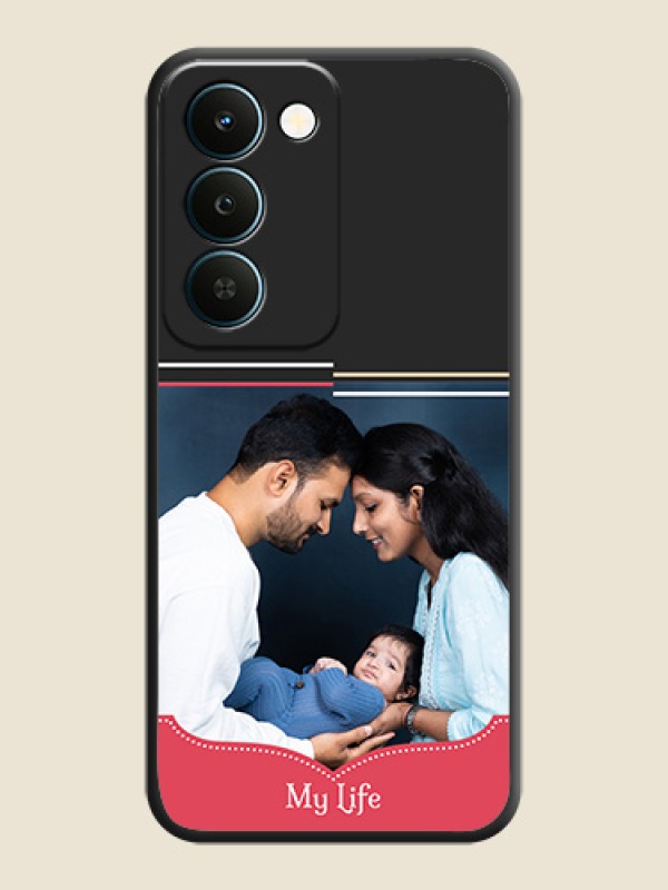 Classic Plain Design with Name On Space Black Custom Soft Matte Mobile Back Cover - Realme Narzo 100 Lite 5G