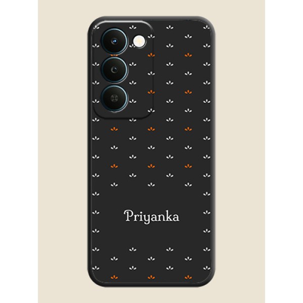 Simple Pattern With Custom Text On Space Black Custom Soft Matte Mobile Back Cover - Realme Narzo 100 Lite 5G Simple Pattern With Custom Text On Space Black Custom Soft Matte Mobile Back Cover - Realme Narzo 100 Lite 5G