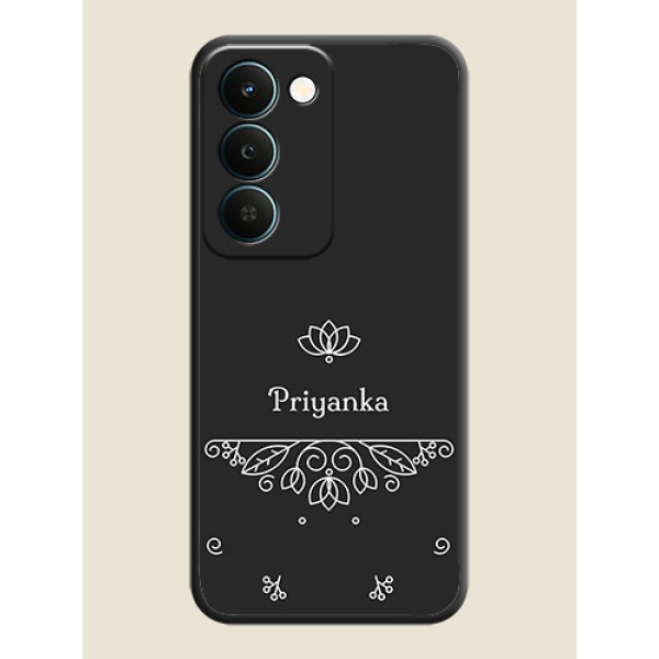 Lotus Garden Custom Text On Space Black Custom Soft Matte Mobile Back Cover - Realme Narzo 100 Lite 5G Lotus Garden Custom Text On Space Black Custom Soft Matte Mobile Back Cover - Realme Narzo 100 Lite 5G