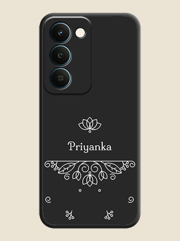 Lotus Garden Custom Text On Space Black Custom Soft Matte Mobile Back Cover - Realme Narzo 100 Lite 5G