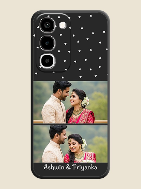 Miniature Love Symbols with Name On Space Black Custom Soft Matte Mobile Back Cover - Realme Narzo 100x 5G