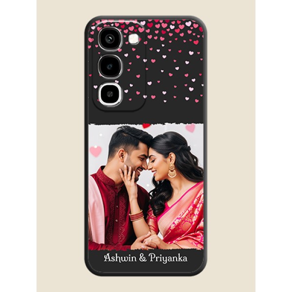 Fall in Love with Your Partner on Photo On Space Black Custom Soft Matte Mobile Back Cover - Realme Narzo 100x 5G Fall in Love with Your Partner on Photo On Space Black Custom Soft Matte Mobile Back Cover - Realme Narzo 100x 5G