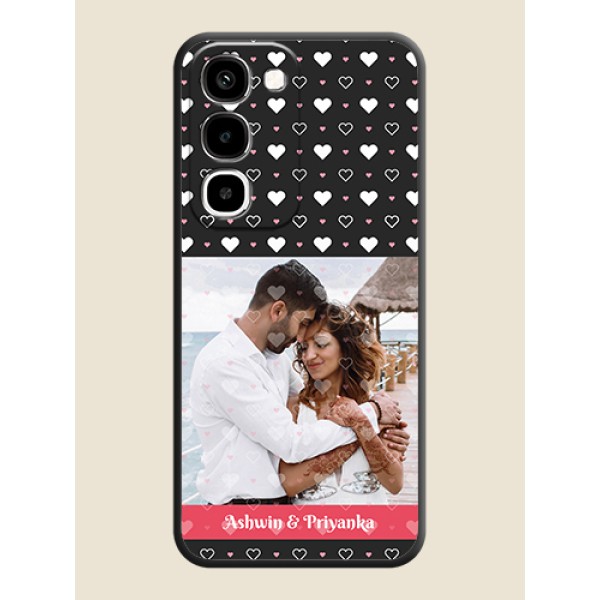 White Color Love Symbols with Text Design on Photo On Space Black Custom Soft Matte Mobile Back Cover - Realme Narzo 100x 5G White Color Love Symbols with Text Design on Photo On Space Black Custom Soft Matte Mobile Back Cover - Realme Narzo 100x 5G