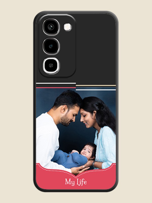 Classic Plain Design with Name On Space Black Custom Soft Matte Mobile Back Cover - Realme Narzo 100x 5G