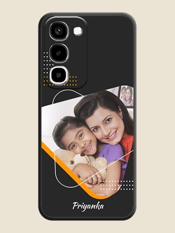 Yellow Triangle on Photo On Space Black Custom Soft Matte Mobile Back Cover - Realme Narzo 100x 5G