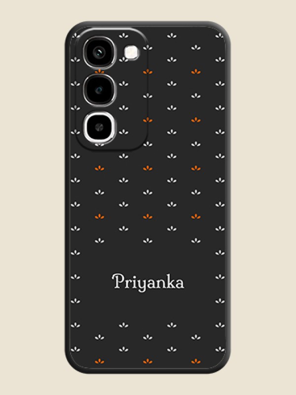 Simple Pattern With Custom Text On Space Black Custom Soft Matte Mobile Back Cover - Realme Narzo 100x 5G