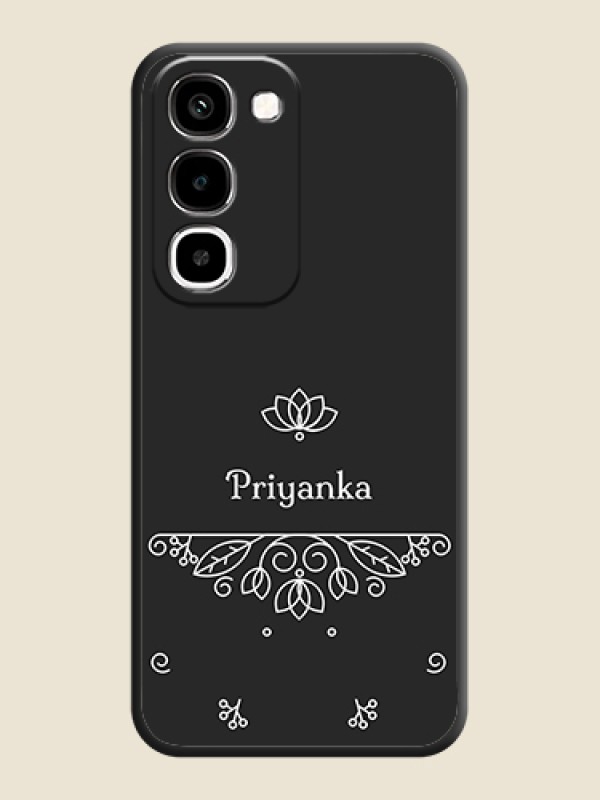 Lotus Garden Custom Text On Space Black Custom Soft Matte Mobile Back Cover - Realme Narzo 100x 5G