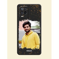 Spray Free Design on Photo on Space Black Soft Matte Phone Cover - Narzo 30 5G