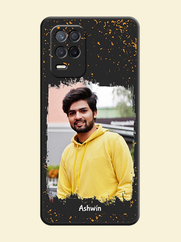 Spray Free Design on Photo on Space Black Soft Matte Phone Cover - Narzo 30 5G