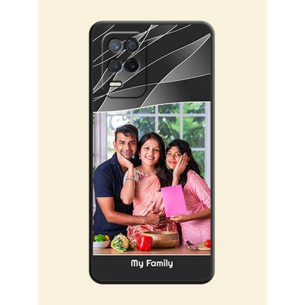 Mixed Wave Lines on Photo on Space Black Soft Matte Mobile Cover - Narzo 30 5G Mixed Wave Lines on Photo on Space Black Soft Matte Mobile Cover - Narzo 30 5G