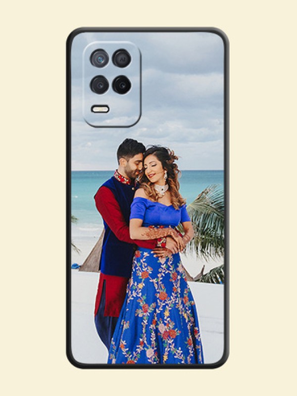 Full Single Pic Upload On Space Black Personalized Soft Matte Phone Covers -Realme Narzo 30 5G