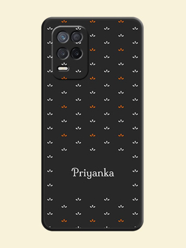 Simple Pattern With Custom Text On Space Black Personalized Soft Matte Phone Covers -Realme Narzo 30 5G
