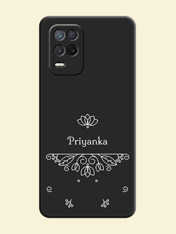 Lotus Garden Custom Text On Space Black Personalized Soft Matte Phone Covers -Realme Narzo 30 5G